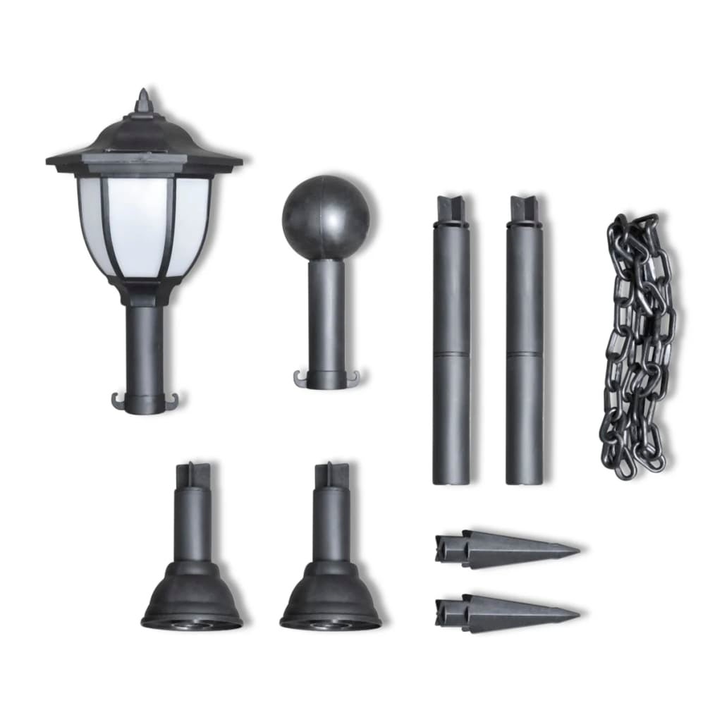 Cerca de arame com duas luzes solares LED e duas estacas - COMFORTXL - 2