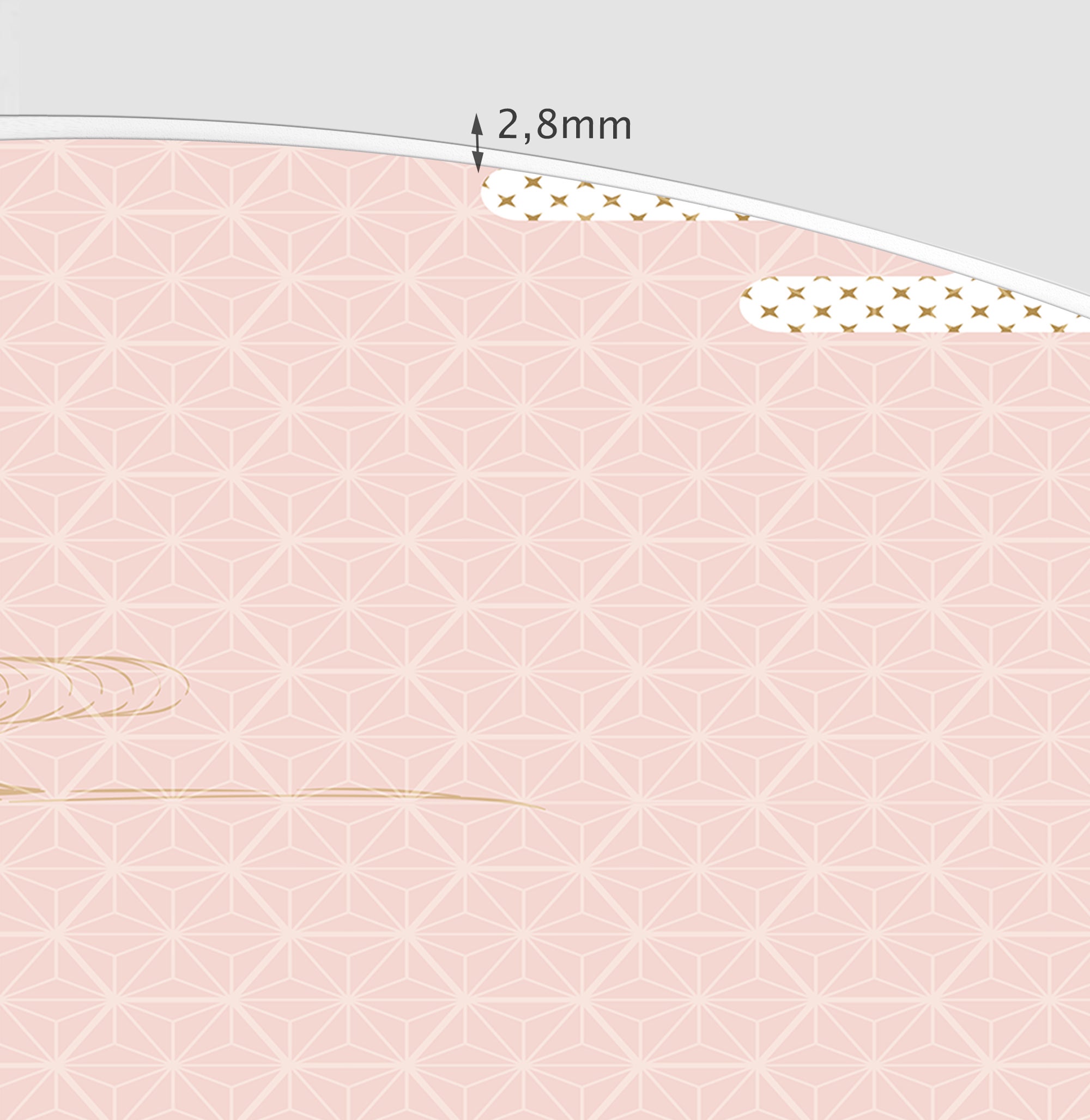Tapis antidérapant en vinyle, Okinawa [Diam] 150 cm - PVC imprimé, lavable, ignifuge, pour le salon et la cuisine - 4
