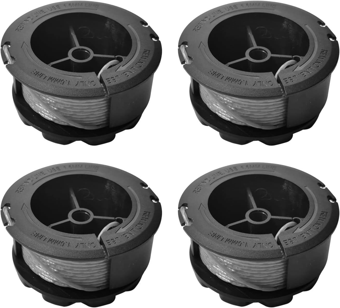 Opakowanie 4 szpul zapasowych do kosiarki F016800570 + pudełko, nylonowe szpule z automatycznym podawaniem, do Bosch UniversalGrassCut