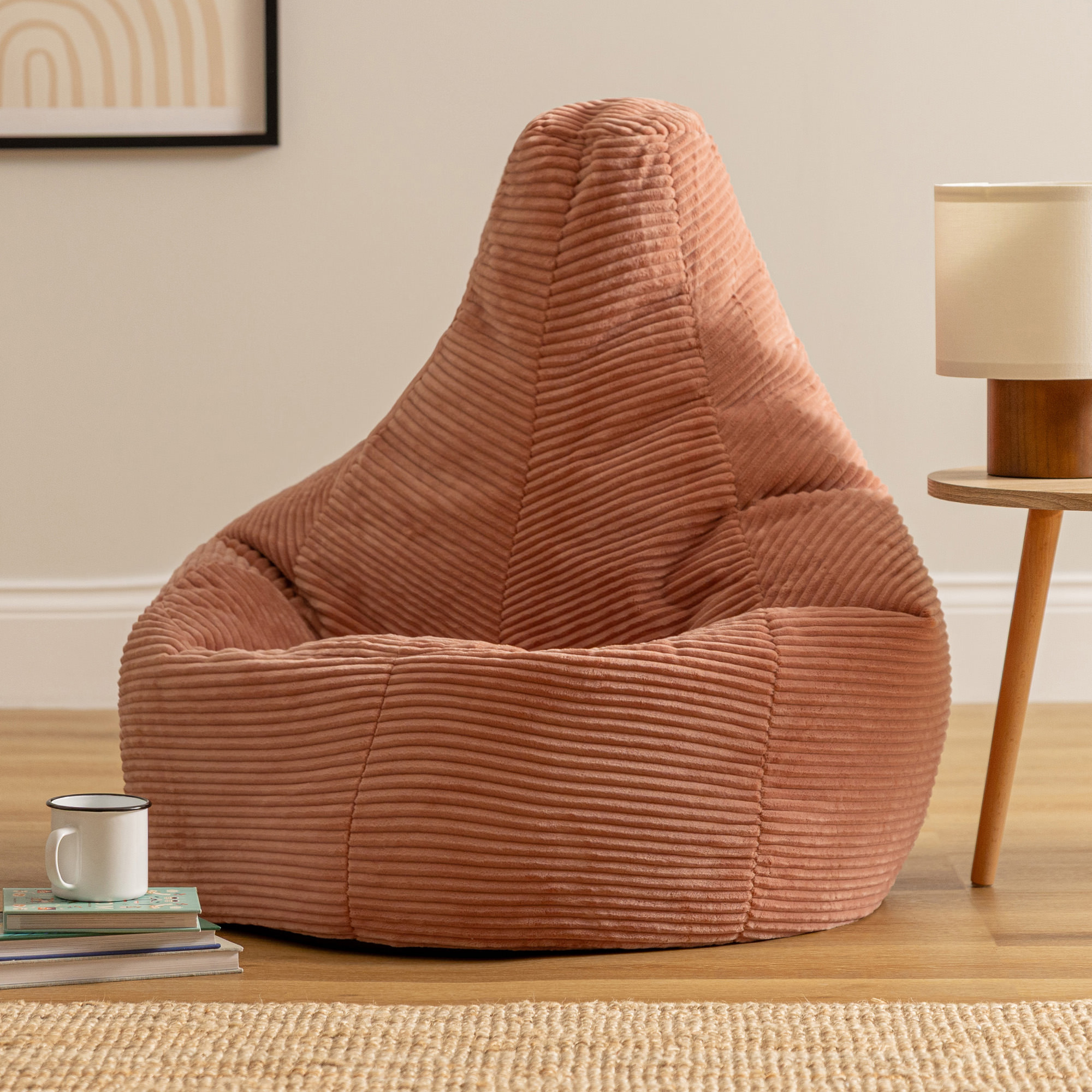Italpouf Pouf Poltrona Sacco per Bambini, Pouf da Salone, Ecopelle, Pieno di Pallini di