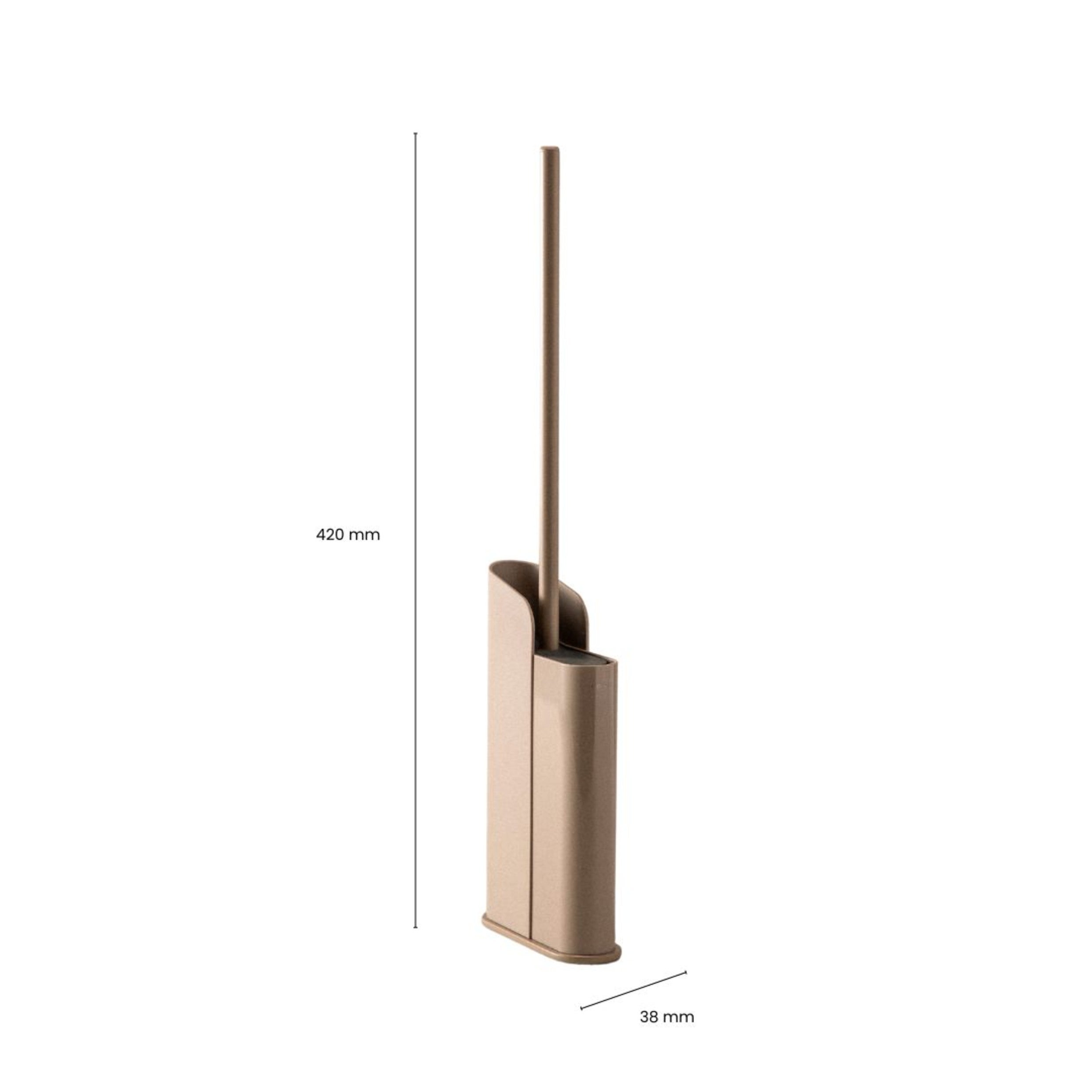 COSMIC Brosse de Toilette en Silicone au Design Flexible et Ultrafine. Porte-brosse de Sol ou Mural pour WC. Porte-brosse, Collection FLAT - 5