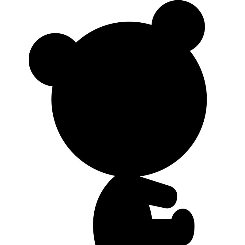 Adesivo ardesia Teddy design - Sticker adesivo - adesivi murali - 135x100cm - 2