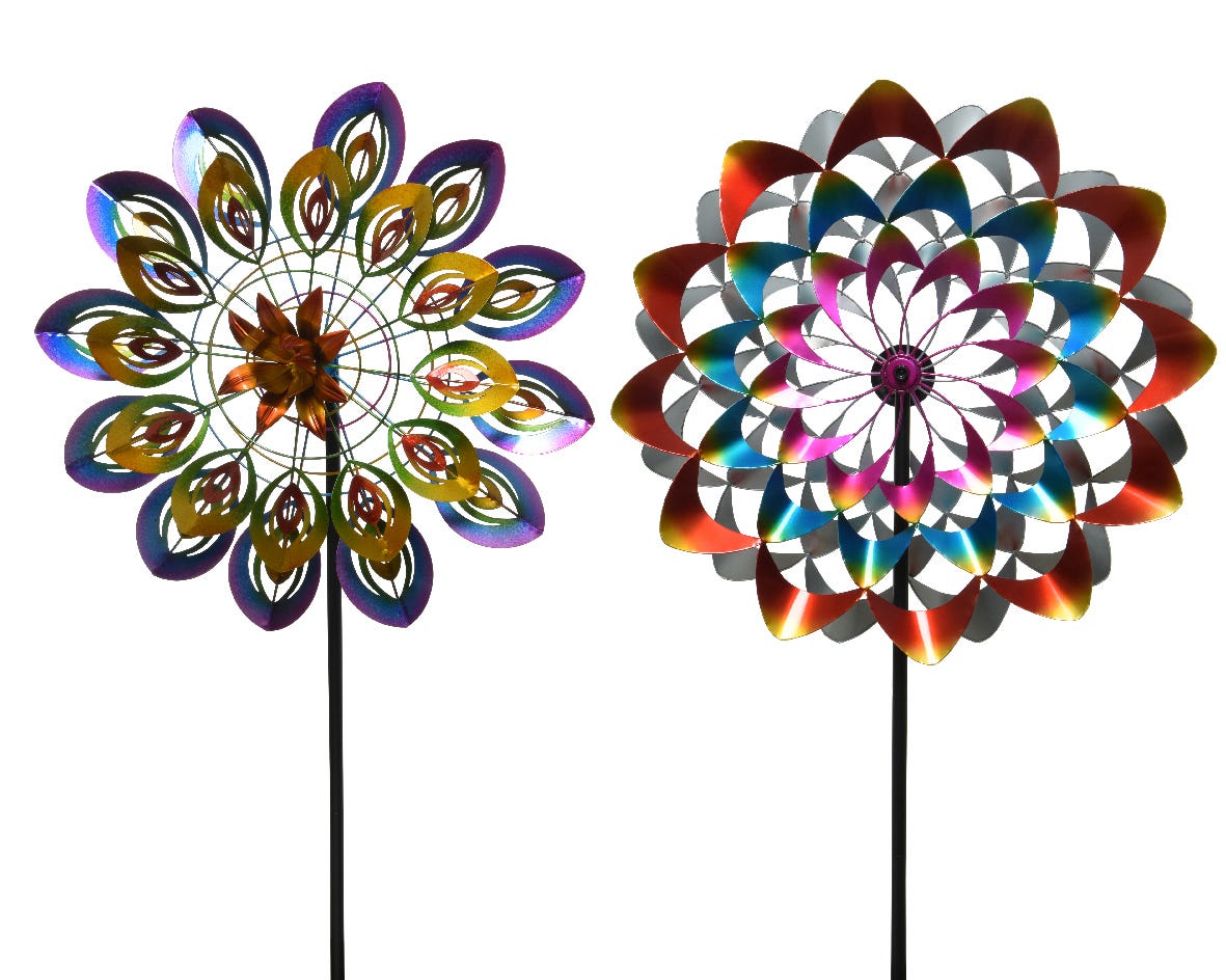 SJASD Girandola A Vento A Energia Solare 200cm 210cm Mulino A - Foto 5