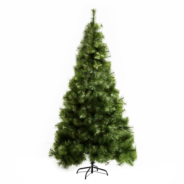 Árbol de Navidad artificial de 210 cm, abeto artificial con 505 puntas, decoración para árbol de Navidad con soporte de metal para uso en interiores.