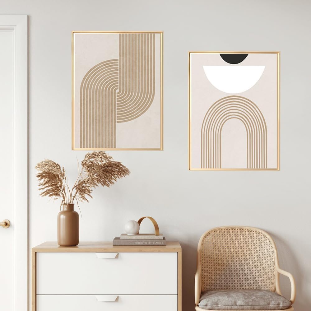 Lot de 3 Affiche Murale Tableau Decoration Murale Sans Cadre Tableau Abstrait Moderne Posters Bohème pour Decoration Murale Salon Chambre 30 x 40 cm - 3
