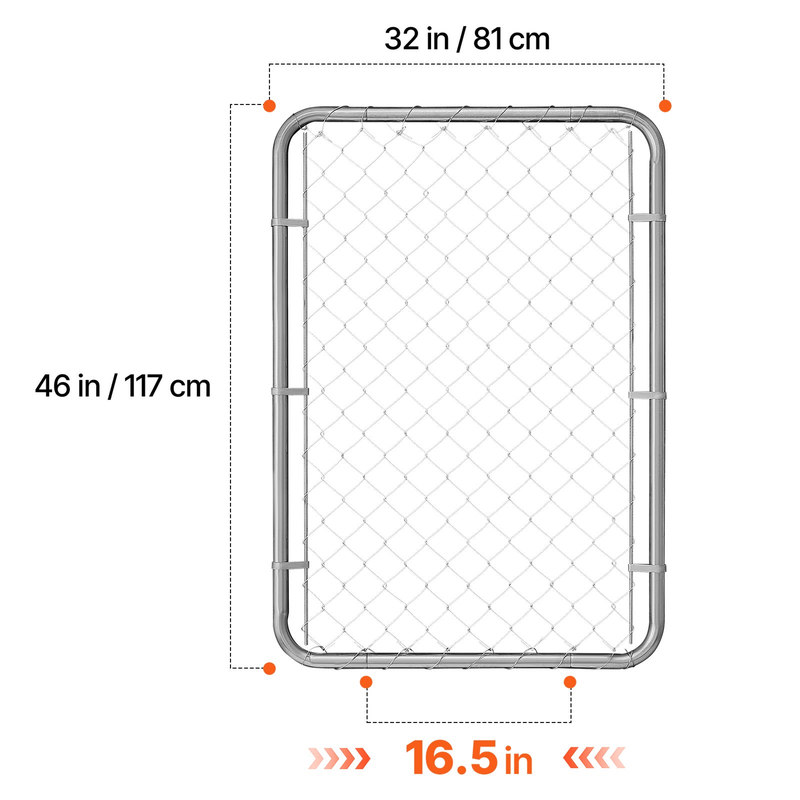 Portillon de jardin 81x117 cm,SucceBuy porte réglable en acier galvanisé antirouille,installation simple,idéal pour jardin - 2