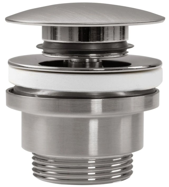 BONDE DE LAVABO UNIVERSEL REA KLIK-KLAK BRUSH NICKEL 6,4X6,4X13CM