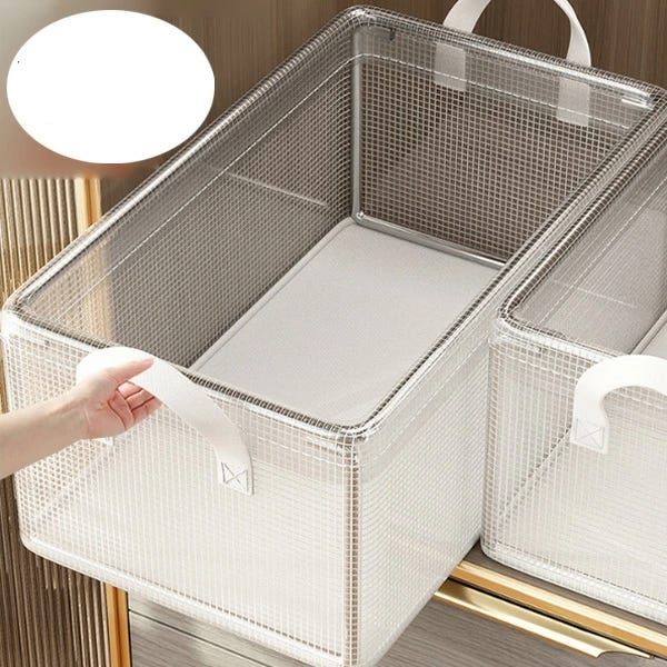 Tiawudi Cestini impilabili in plastica intrecciata, contenitori per Tiawudi Cestini impilabili in plastica intrecciata, contenitori per