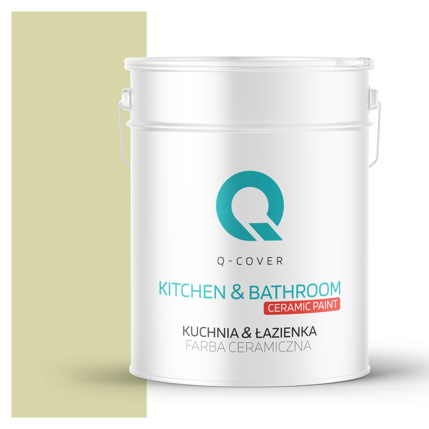 Farba Ceramiczna Kuchnia &amp; Łazienka Q-Cover Groszkowy jasny H2464 Głęboki Mat 10L