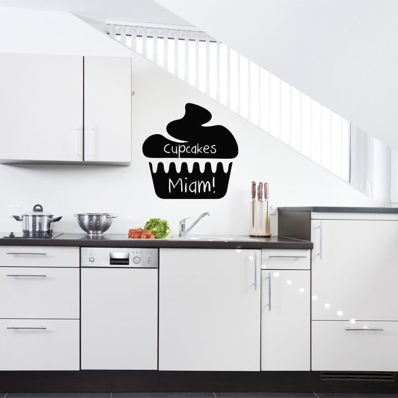 Adesivo ardesia Cupcake design - Sticker adesivo - adesivi murali - 110x110cm - 3