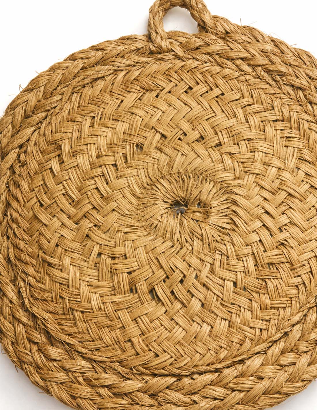 Espelho Decorativo de Parede Esparto com Fibras Naturais – Espelho Redondo Vintage | Pequeno (sem franjas) - 6