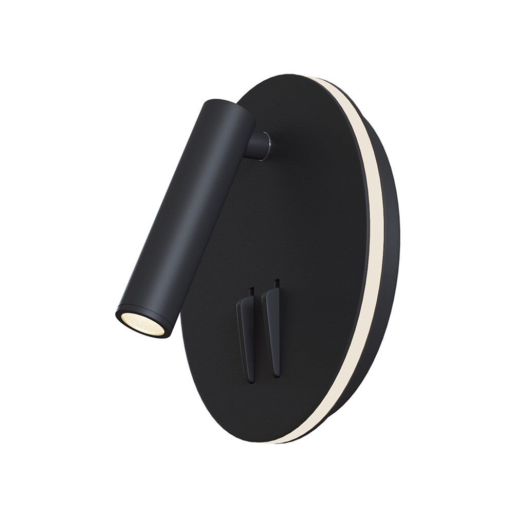Lampada da parete Ios 176 in Alluminio per interni, ufficio, casa, salotto, corridoio 1x, lamp. non incl. Nero IP20 AC220-240 9W 3000K 220-240 Maytoni - 3