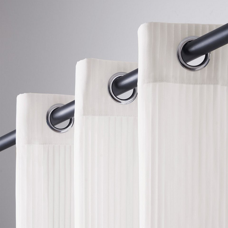 Conjunto de cortinas modernas de duas peças para sala de estar, cortinas verticais, 140 x 200 cm, bolso para varão, sem ilhós - 5
