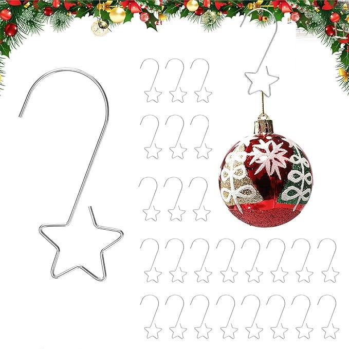 Belle Vous Decorazioni Albero Di Natale (24pz) - 14 X 14 Cm - Palline Albero Di Natale Rosse E - Foto 3