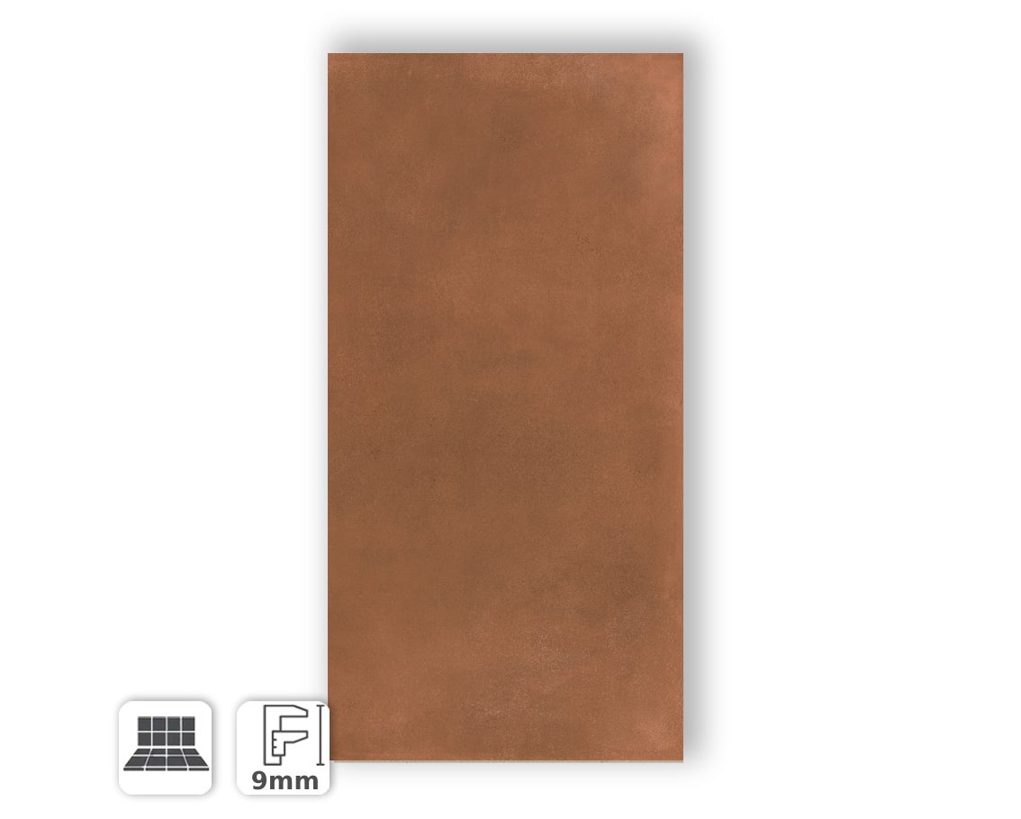 Grès Cérame Effet Ciment Rouge 60X120 (ERTS088) - Ceramishop.fr | Leroy ...