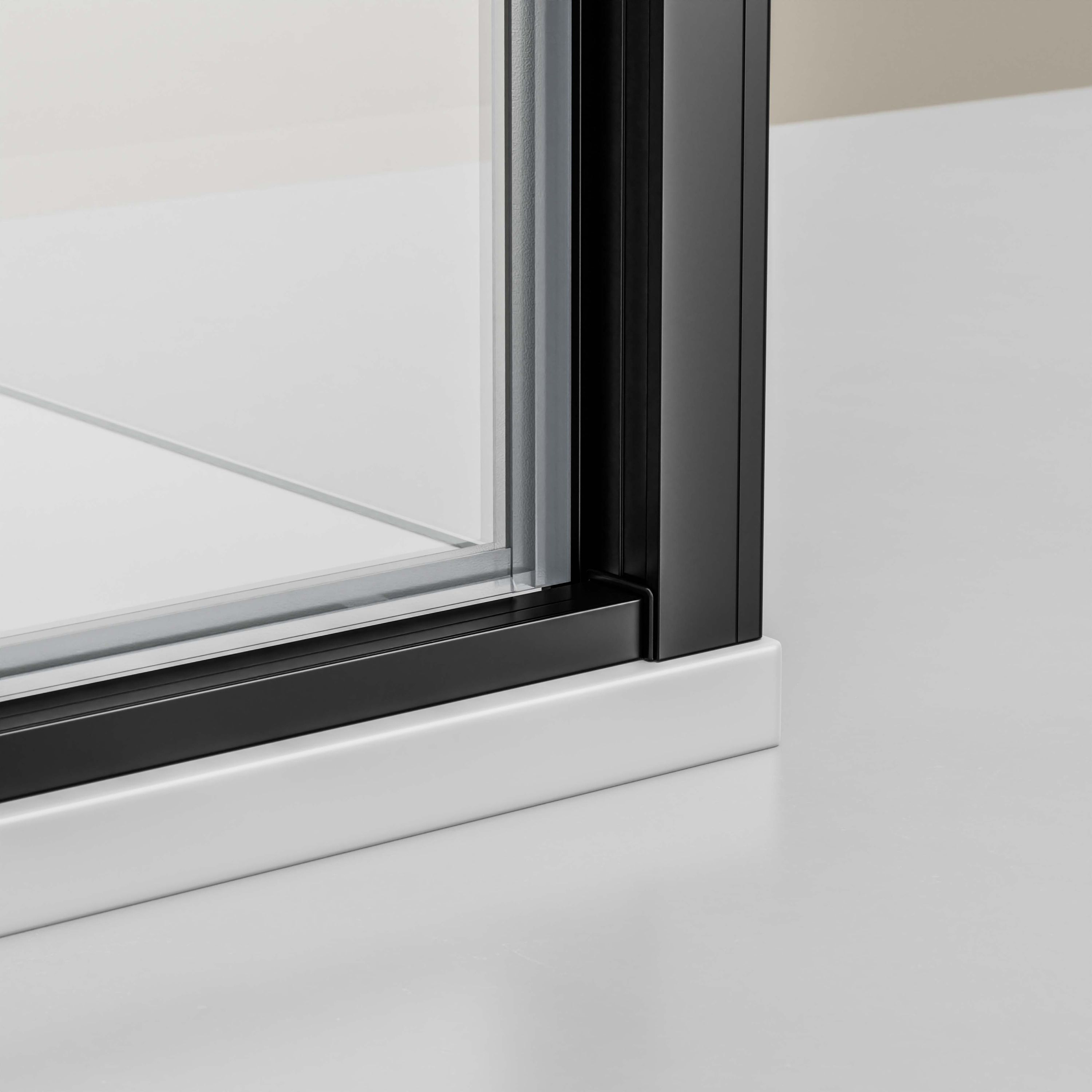 Bernstein Kabina prysznicowa narożna NT604 FLEX czarny mat szkło 6mm - 90x100cm - 3