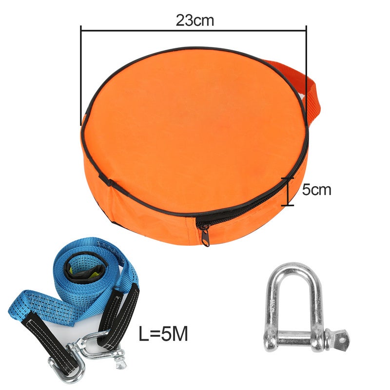 Sangle De Remorquage Urgence 10T Zawaer - 5m Polyester Avec Manille Renforcée