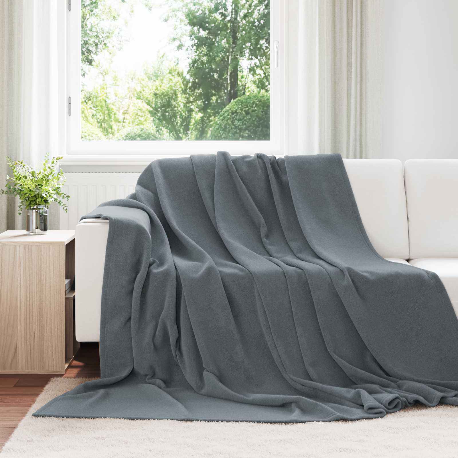 Coperta di peluche del sofà, Khaki, 160x200cm