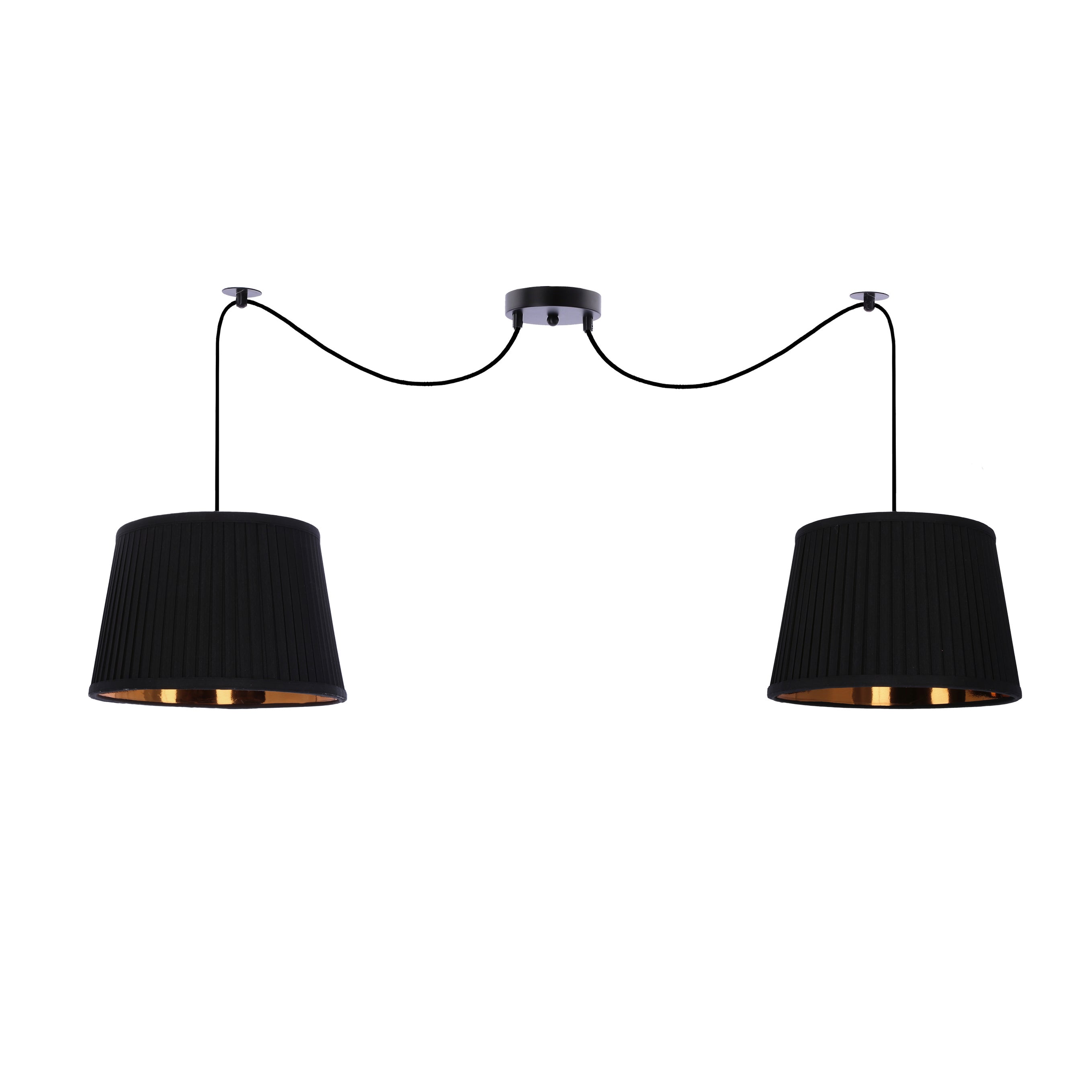 Lampa wisząca pająk Gillo czarna 2xE27x40W tkanina wym:130x100x20cm IP20 Candellux