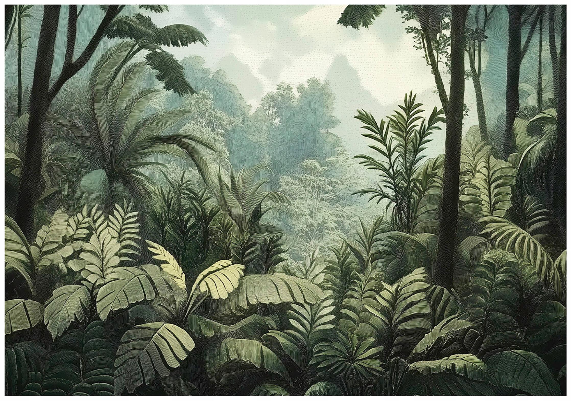 Fototapeta Dżungla Las Drzewa 3D Natura 400x280 cm Tapeta Do Sypialni Salonu Kuchni Na Flizelinie