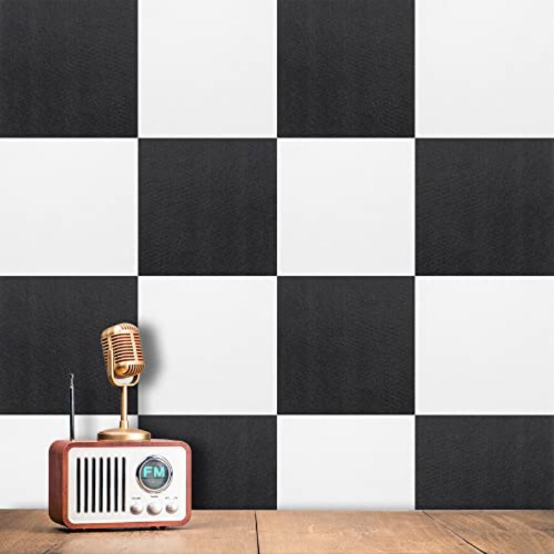 Paneles insonorizantes de alta densidad (12 piezas), paneles fonoabsorbentes adhesivos, blanco, 30 x 30 cm (reverso adhesivo) - 4