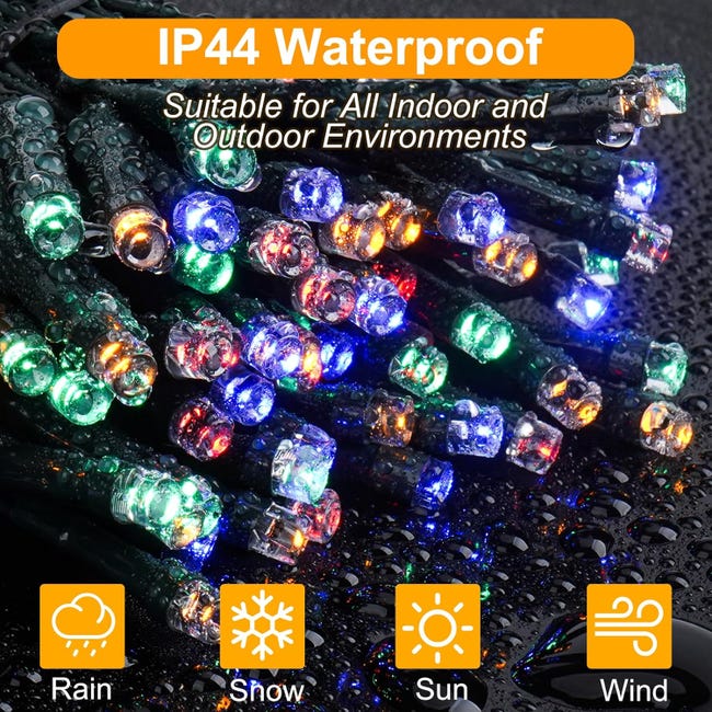 Guirlande LED Solaire Ou USB - 10m, 100 LEDs, 8 Modes, Télécommande - Étanche Pour Intérieur/extérieur (bleu)
