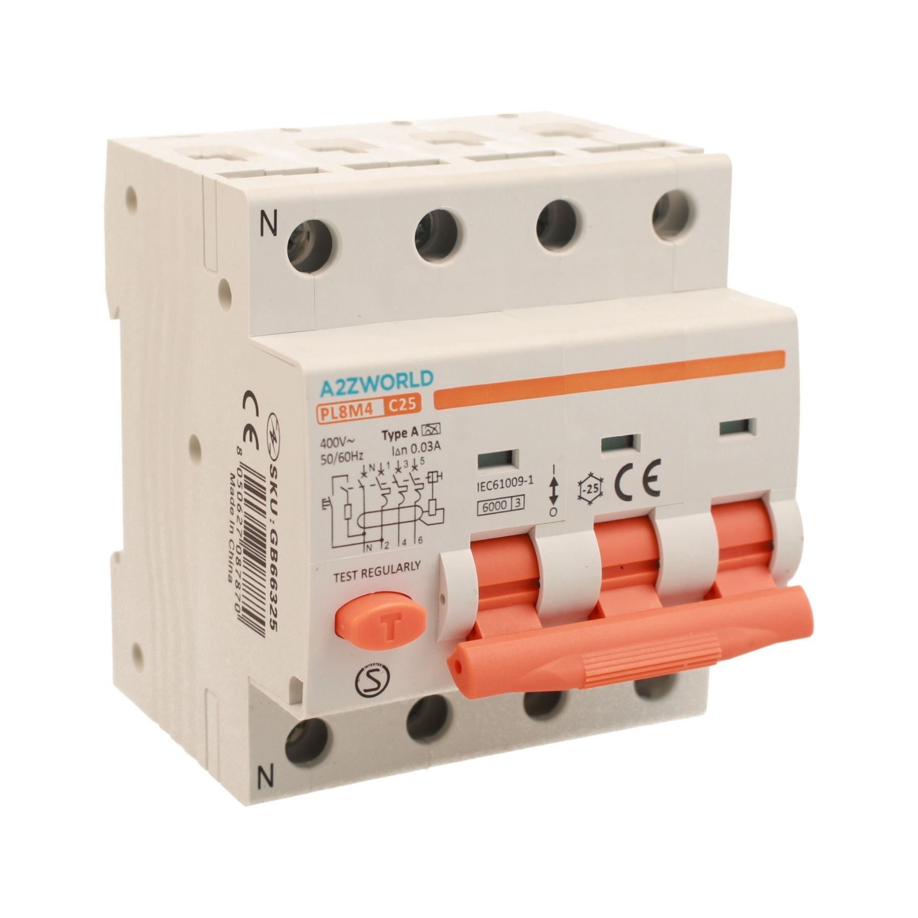 A2ZWORLD RCBO Interruttore Magnetotermico Differenziale Tipo A Curva C ...