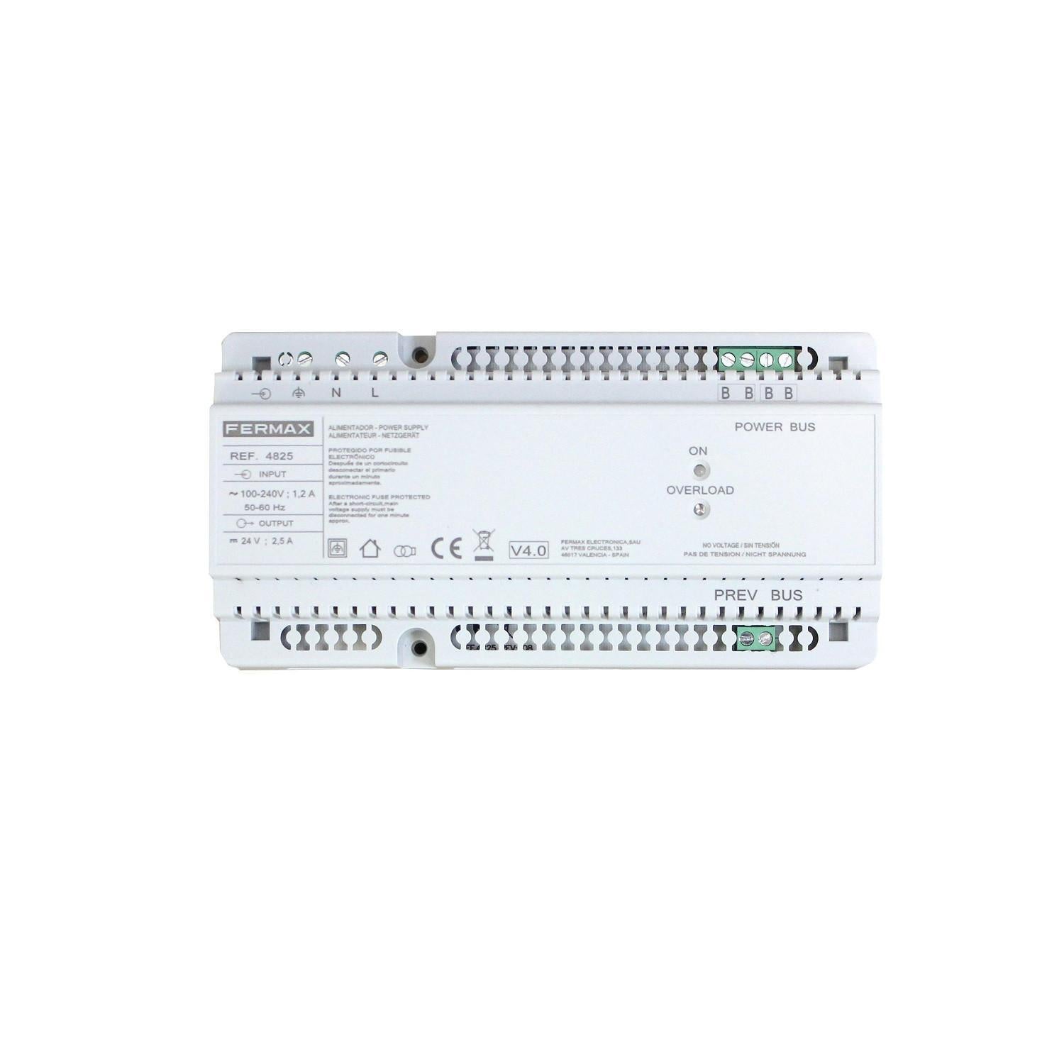 Alimentation + filtre DIN10 24VDC-2.5A FERMAX 4825 - 3