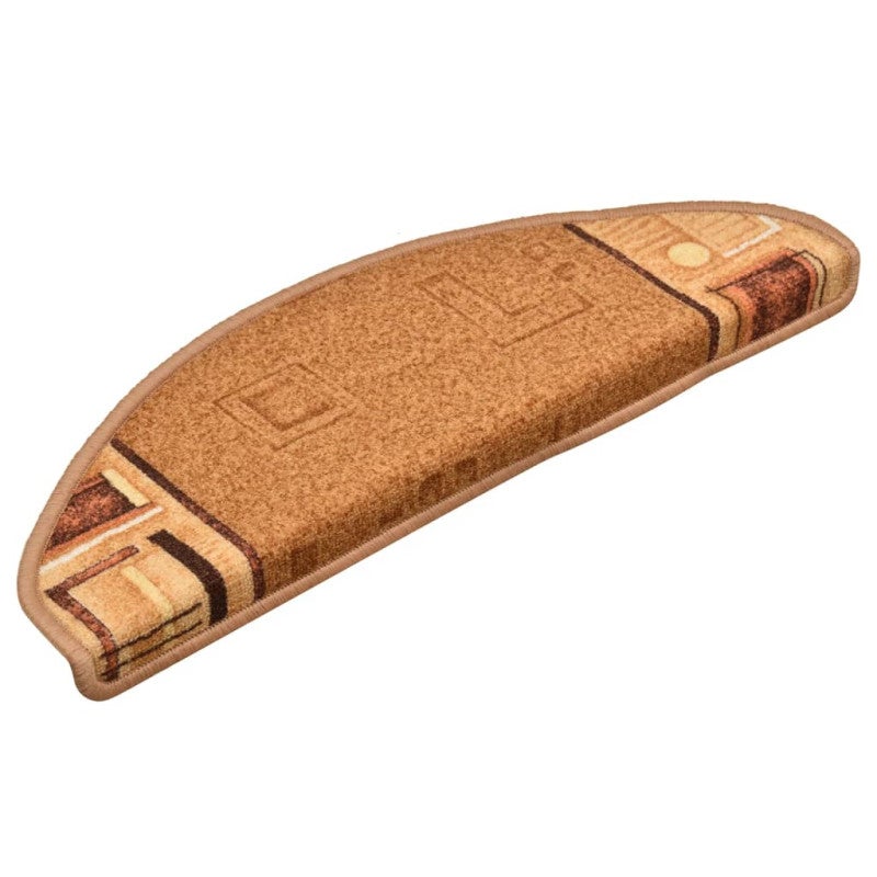 Tappetini Autoadesivi per Scale 15 pz Beige 65x21x4 cm vidaXL - 3