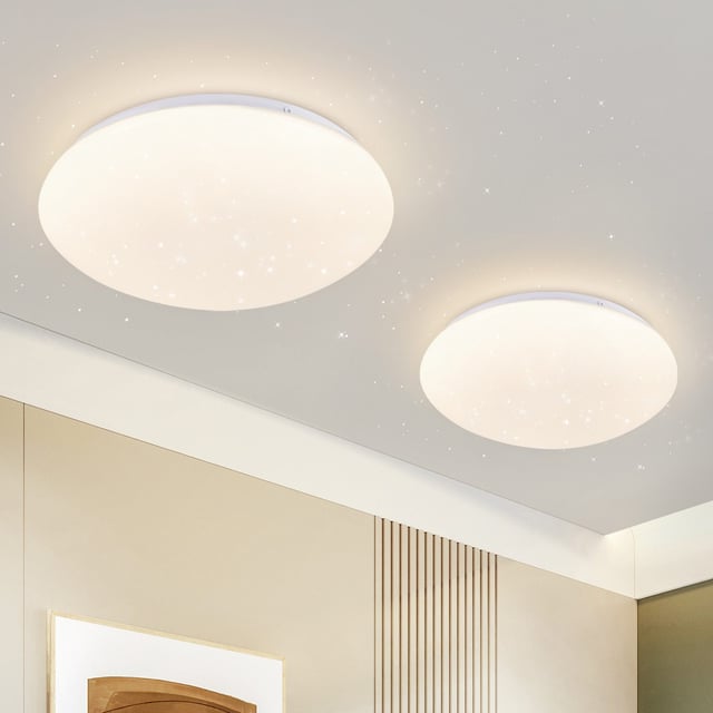 ZMH 2 x Lampa sufitowa LED do salonu - Ø 16,5 cm, 4000 K, 5 W, neutralna biel, korytarz, pokój dziecięcy