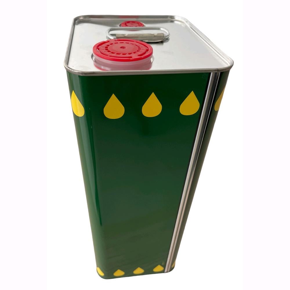 Lattine Rettangolare 5 Litri per Olio Extravergine Doppio Tappo Conf. 12 Pezzi - 3