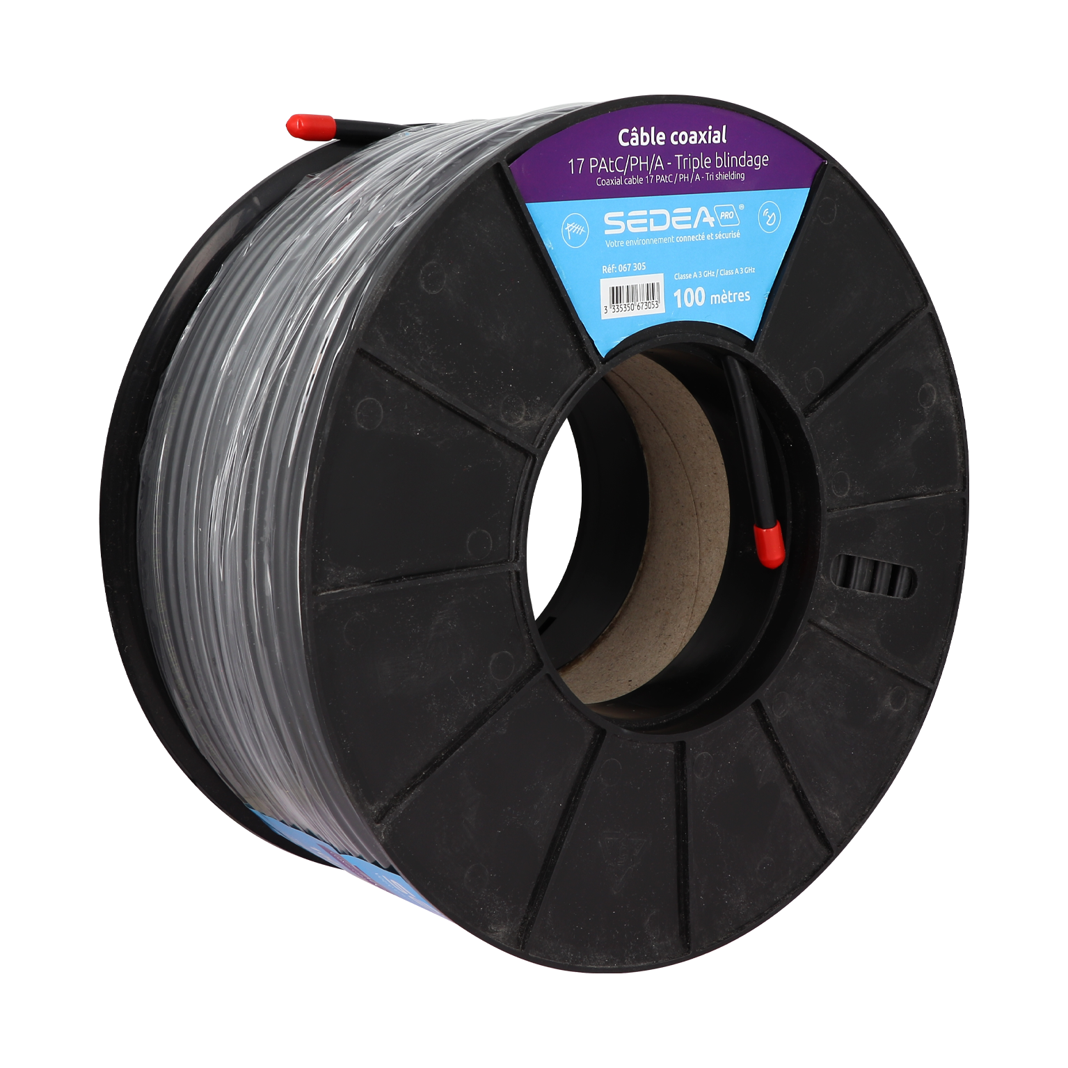 Bobine de cable Coaxial 17 PAtC / PH / A - Triple blindage | 100 mètres - 2