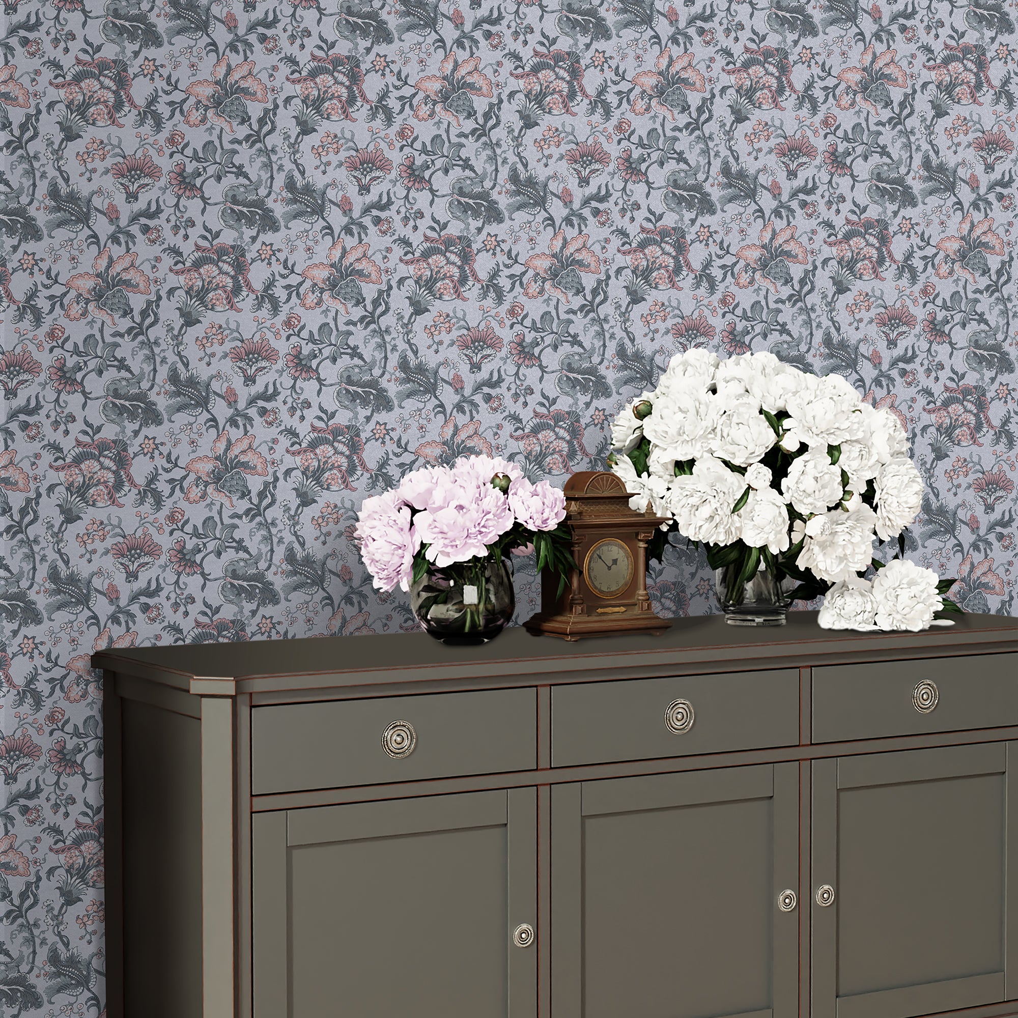 Papier peint intissé 113347 Laura Ashley Elderwood gris