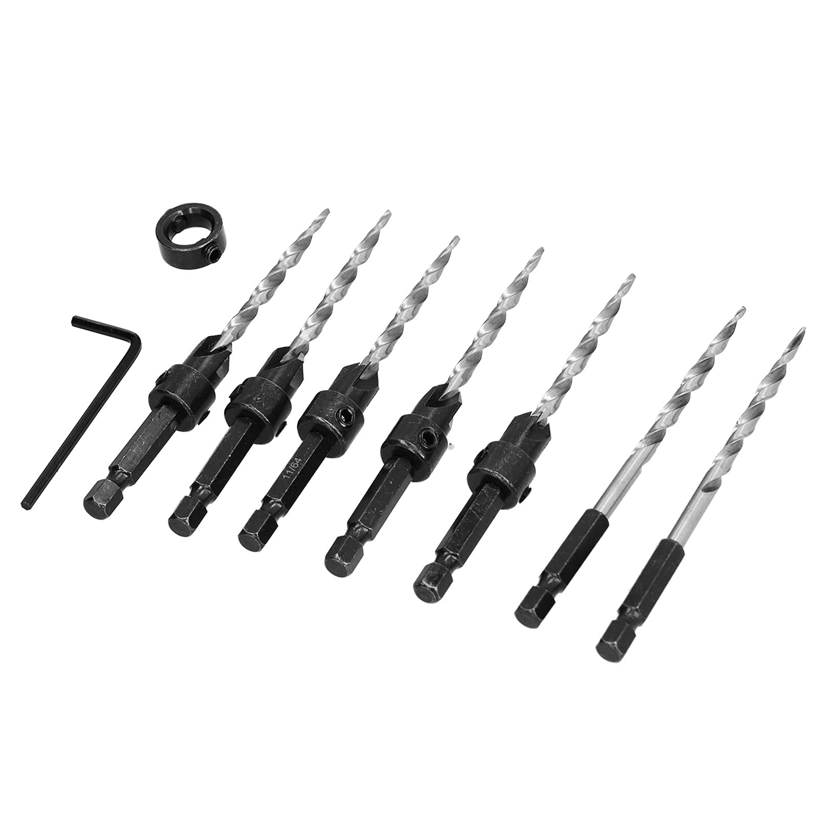 BOSCH SP515 Lot De 5 Forets Coniques à Tige Hexagonale #6 #8 #10 #12 - Précision Et Polyvalence Pour Vos Travaux