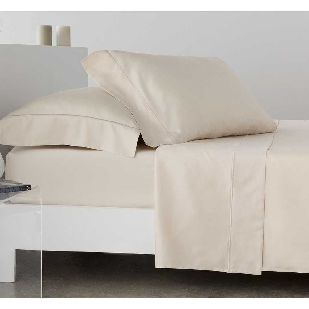 Cotton artean - juego de sábanas satén algodón egipcio 300 beige 280x260 cama 200