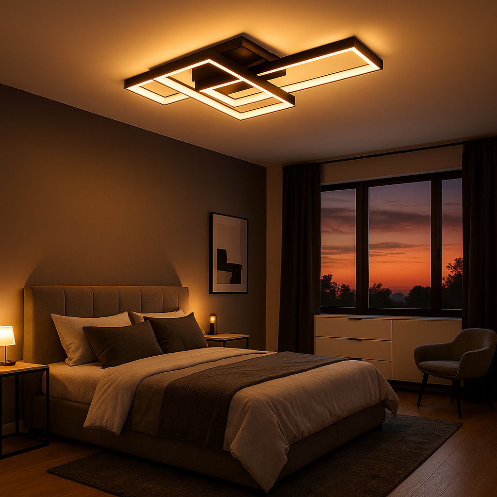 Żyrandol LED Orion 72W 56x37x8 cm IP20 3000K-6500K regulacja barwy i ściemniania czarny MasterLED - 9