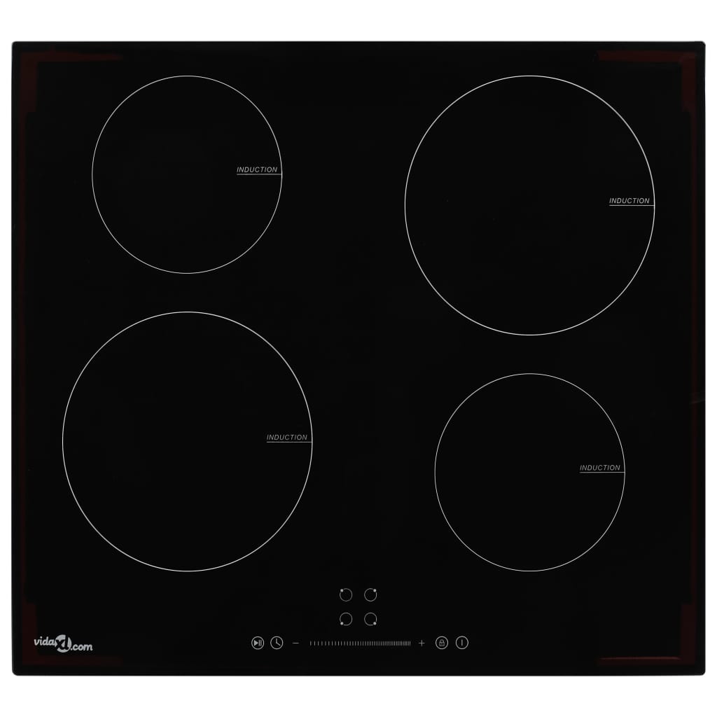Vidaxl Placa De Inducción Con 4 Quemadores Control Táctil 7000 W Negro , Leroy Merlin