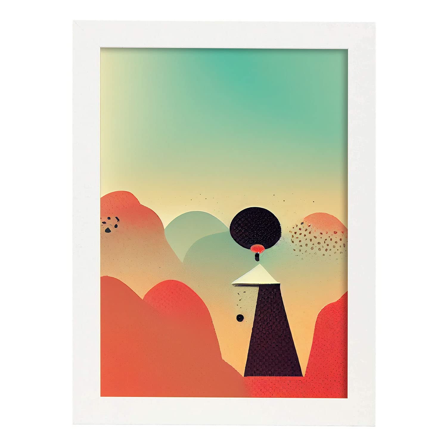 Nacnic lámina en estilo abstracto aire llamativas y modernas ilustraciones artísticas a todo color para el diseño y a3 marco blanco