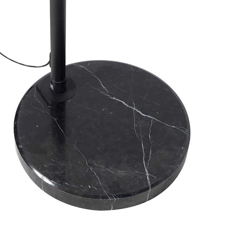 Lampe d'arche moderne noire avec base en marbre - XXL - 2