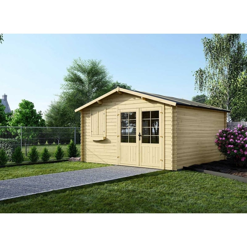 Domek ogrodowy ALTANKA 16 m2 - 4x4 m - 28 mm, drewniany, DOM130, 1 szt.