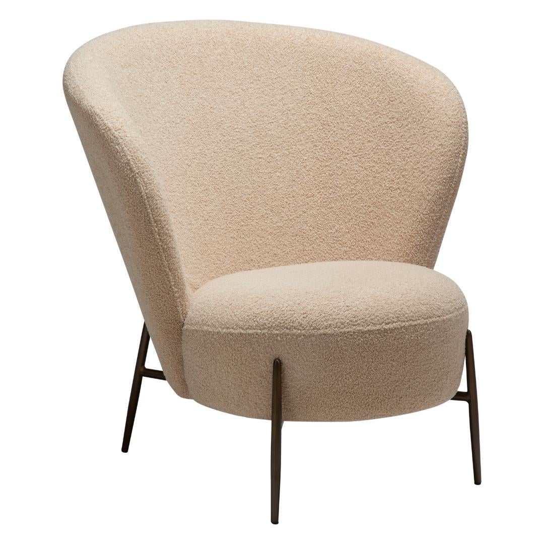 Orbit Dan-Form fotel bouclé offwhite.