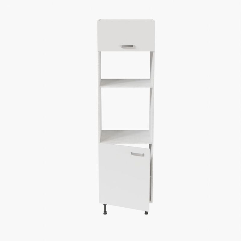 Colonne de rangement - Encastrements four et micro-ondes - Blanc - 2