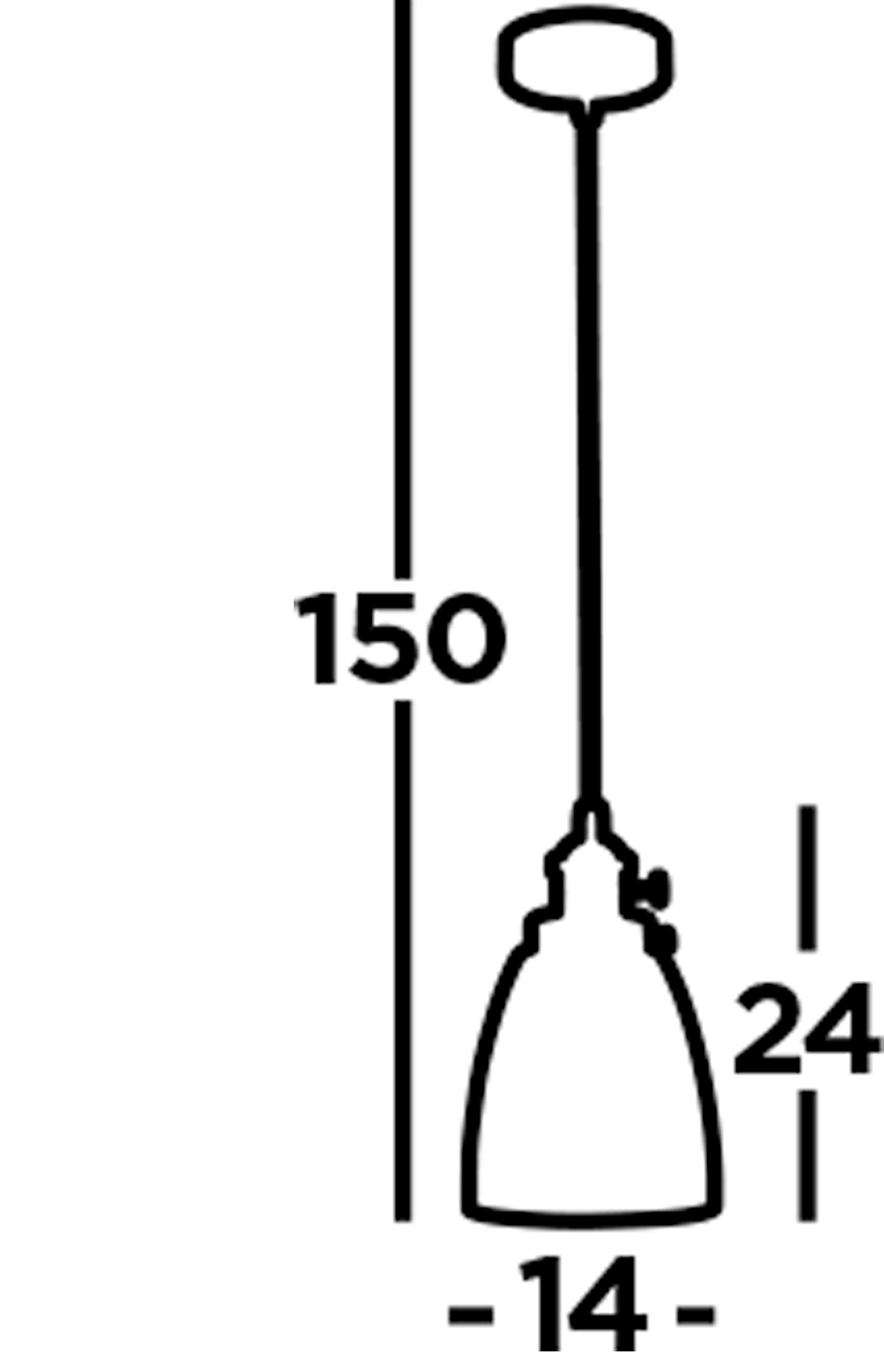 Suspension CAMDEN 1L Aluminium chromé noir et verre fume E27 maxi 60w Diamètre 14cm. - 4