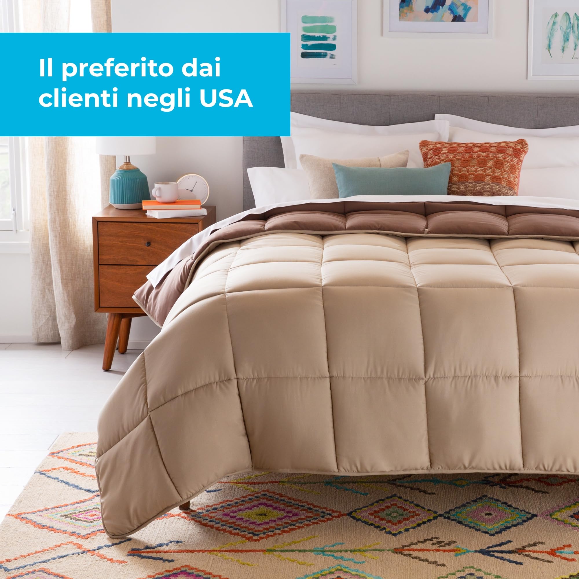 Trapunta Microfibra 4 Stagioni Linenspa - Matrimoniale 220x240cm, Nero/Grafite, Lavabile