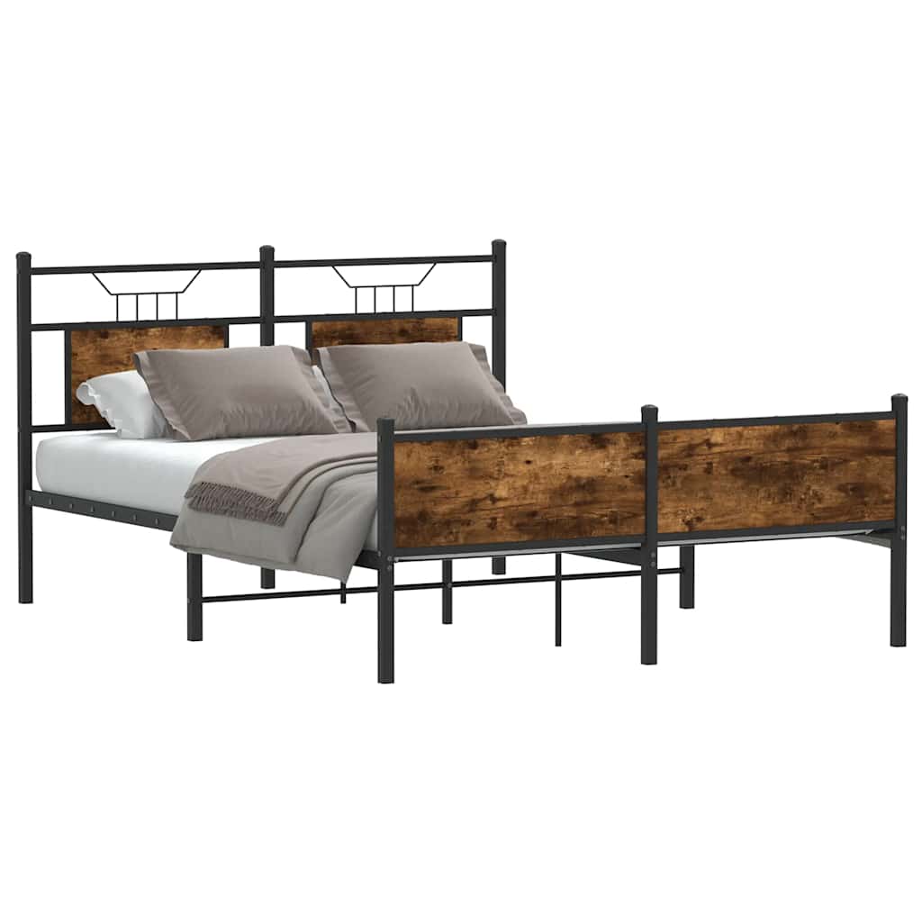 Łóżko Metalowe Rama Łóżka Metalowa Ze Stelażem Pokoj Sypialnia 137x190 cm