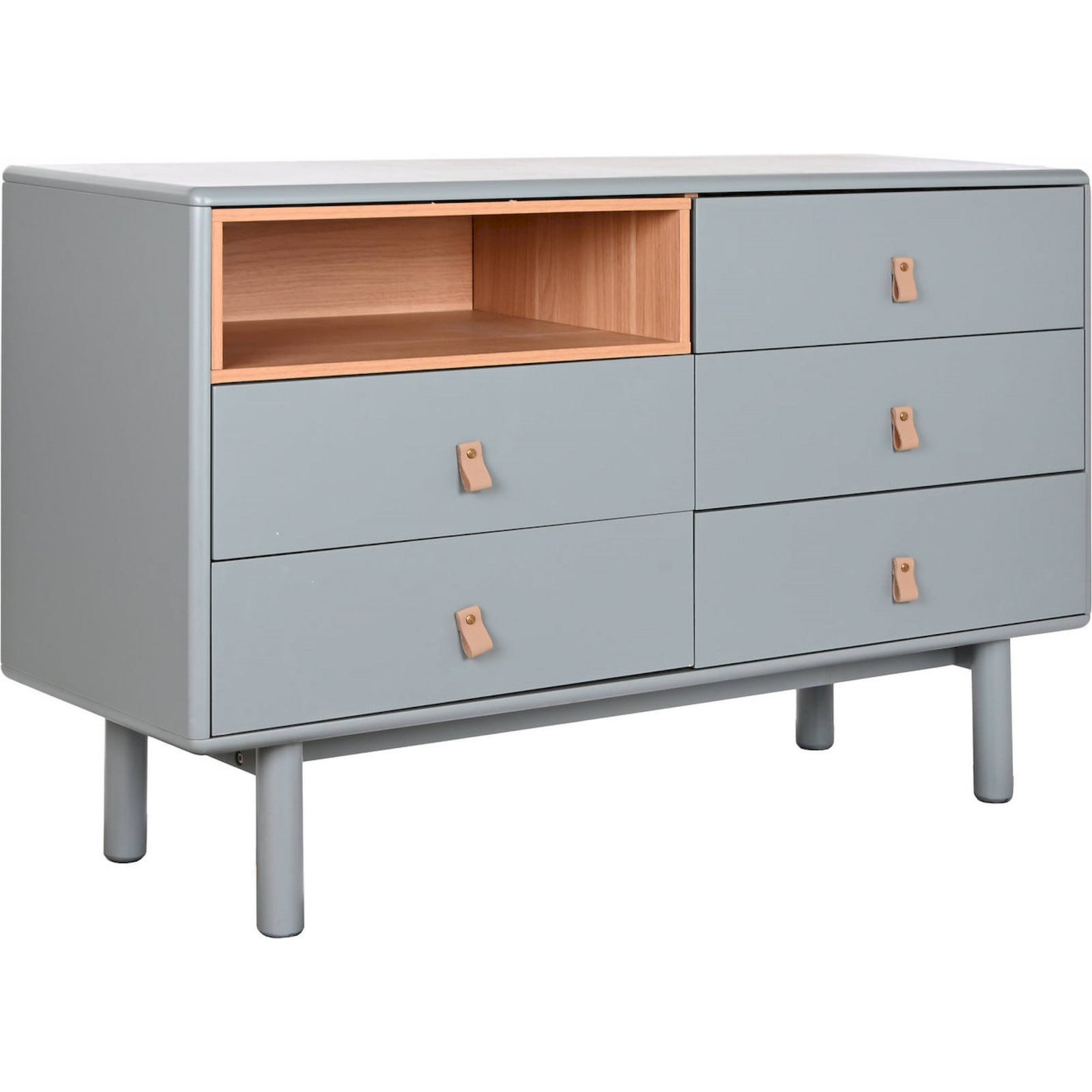 Commode Design Bois Commode design bleu et bois pour déco tendance 120 x 40 x 75 cm Bleu ...