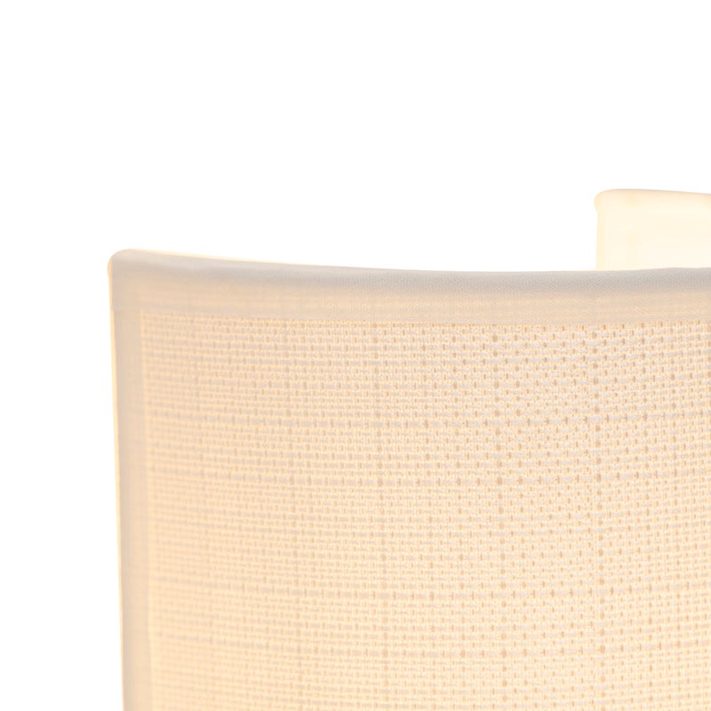 Nowoczesna lampa ścienna biała - Simple Drum Jute - 4