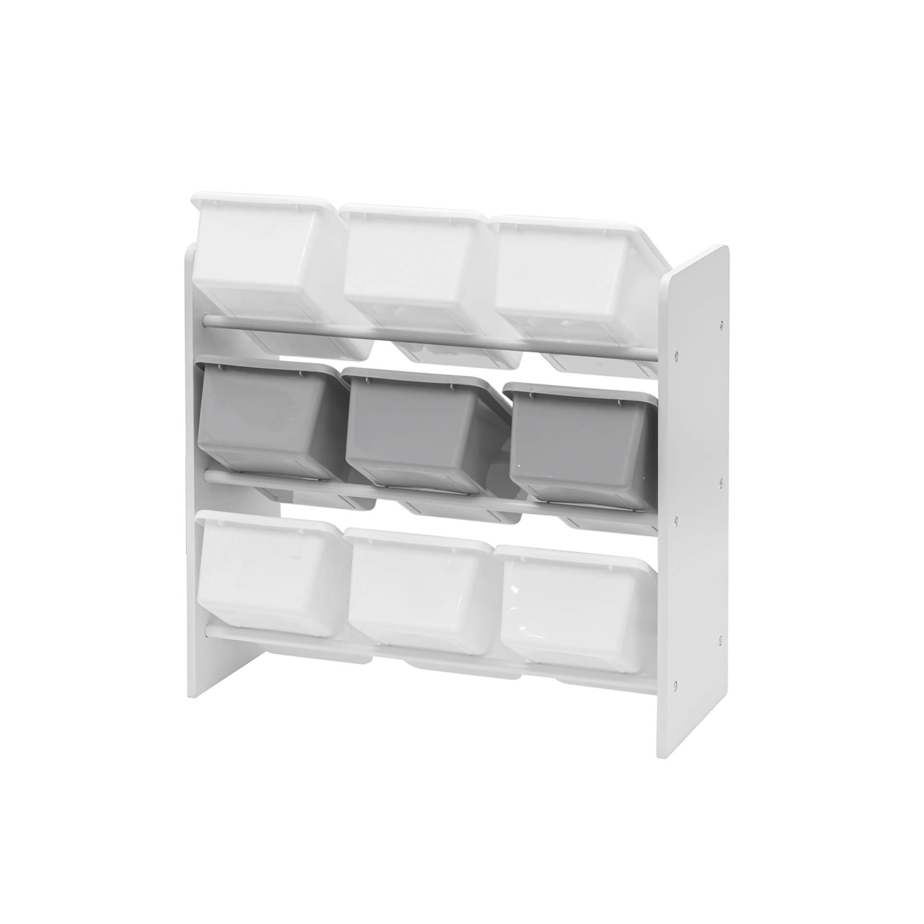 Organizador de Brinquedos Rebecca Mobili Prateleira de Quarto MDF Branco com 9 Caixas Amovíveis - 7