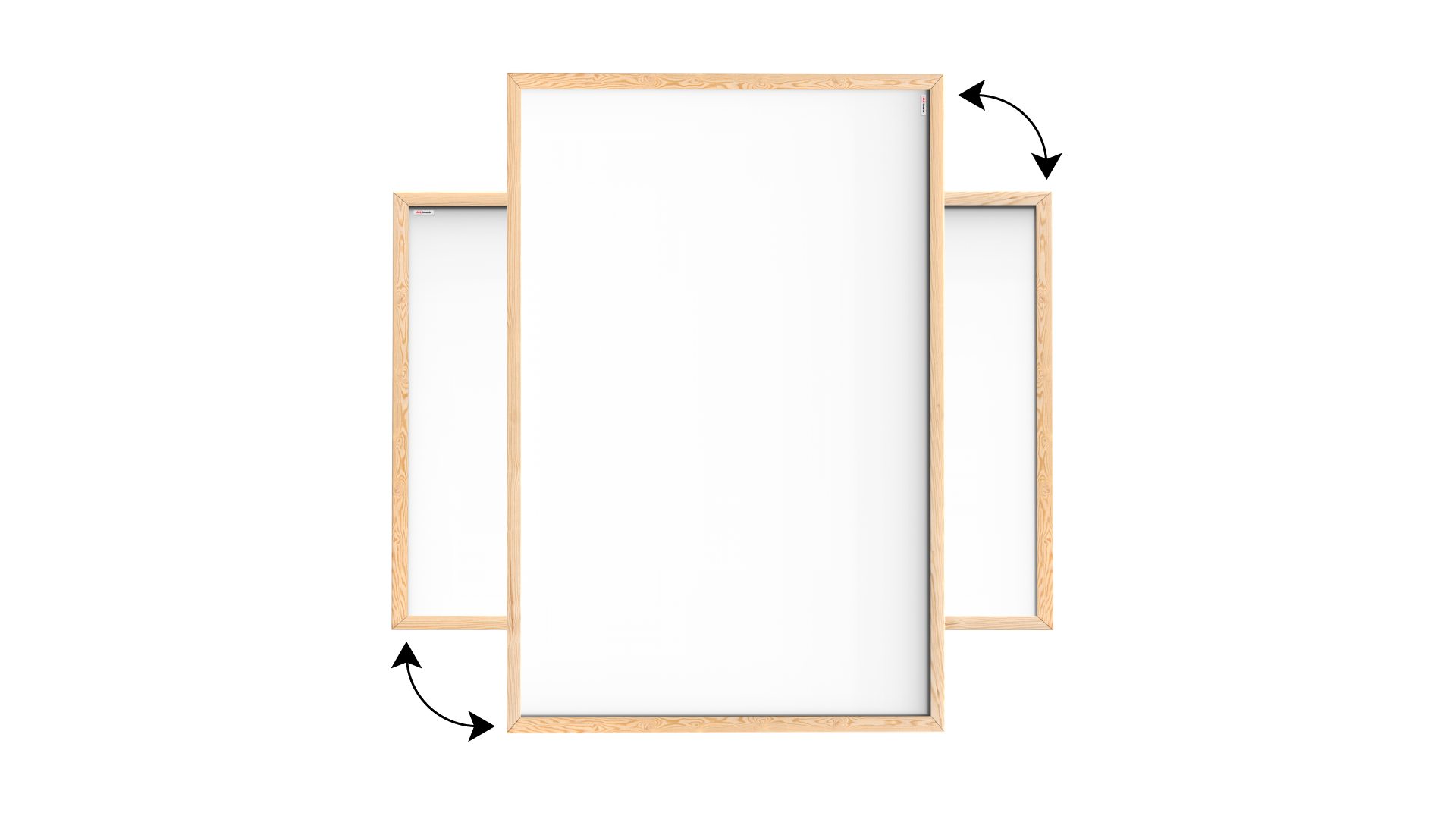 Tableau Blanc Magnétique Effaçable à Sec avec Cadre en Bois 200x120cm - 5