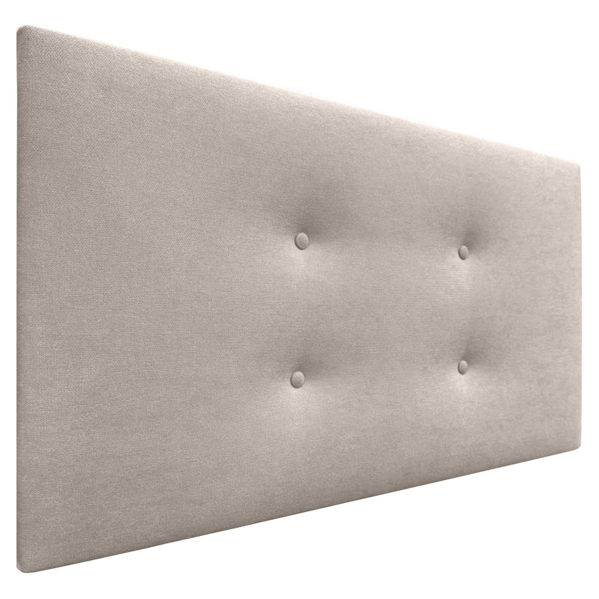 Dhome cabecero de tela aqualine pro con 2 hileras de botones cabezal tapizado cama lujo (beige, 110cm)